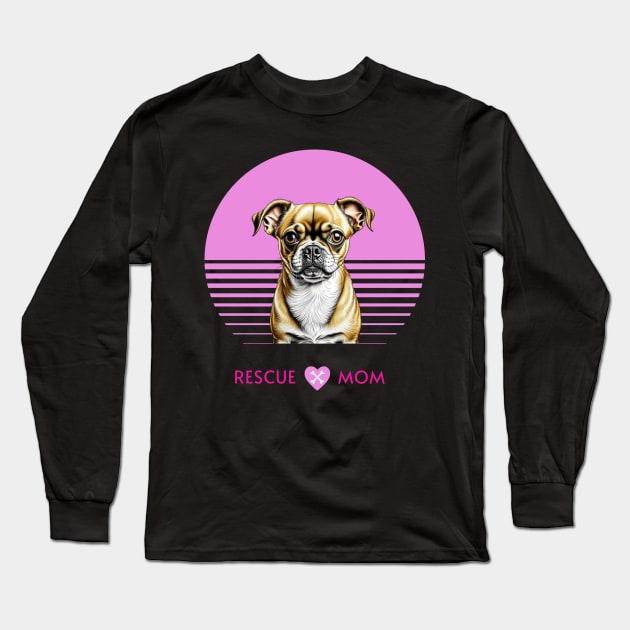 Rescue Mom - adopted Dog Long Sleeve T-Shirt by Mugs and threads by Paul